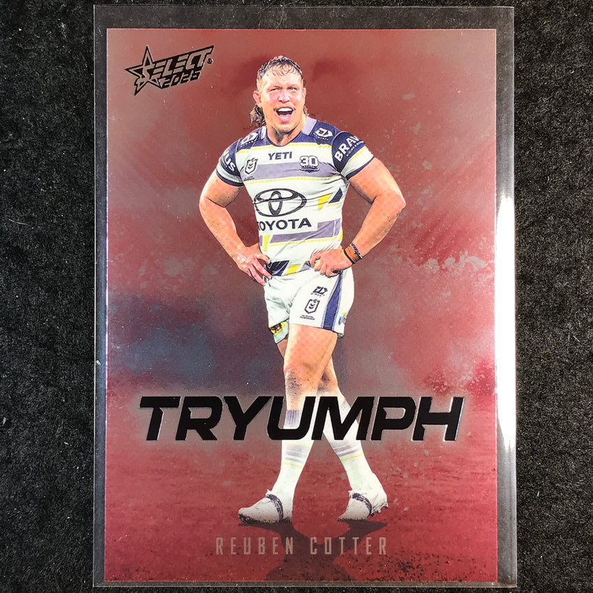 2026 Select NRL League Heroes REUBEN COTTER Tryumph Red #TR55