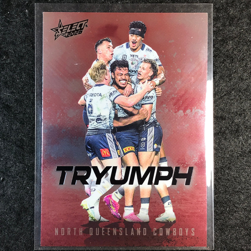 2026 Select NRL League Heroes NORTH QUEENSLAND COWBOYS TEAM Tryumph Red #TR60