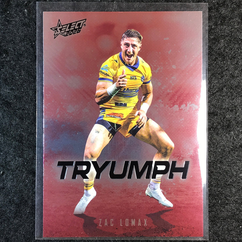 2026 Select NRL League Heroes ZAC LOMAX Tryumph Red #TR62
