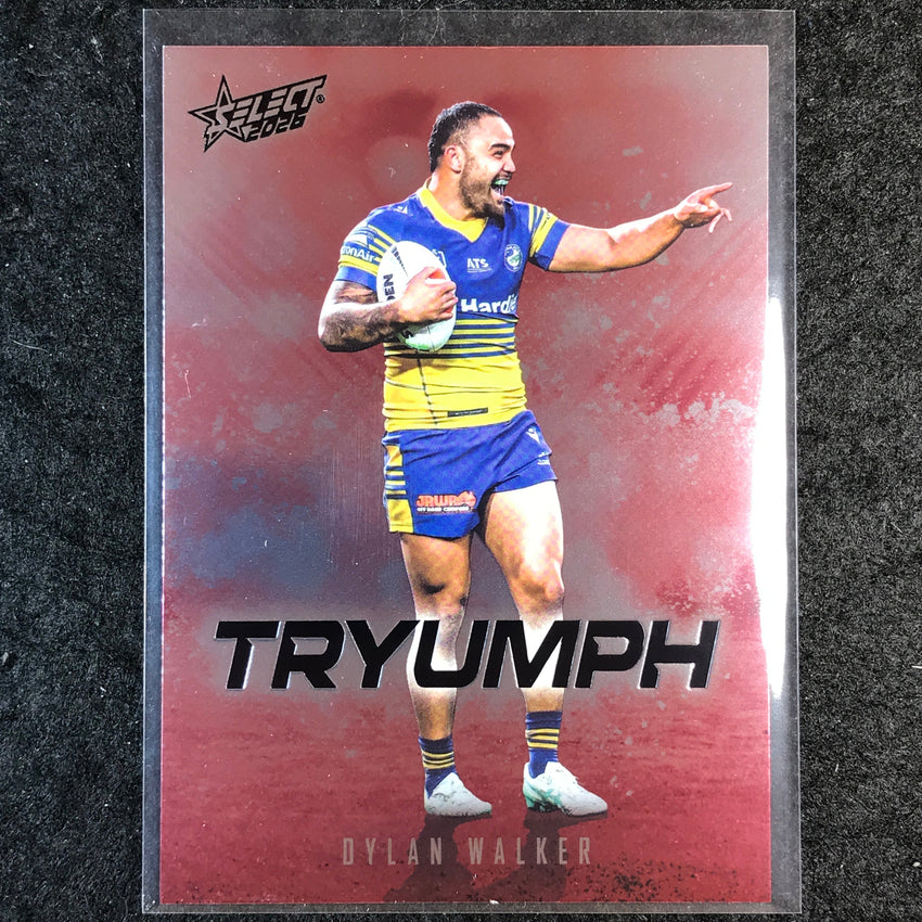 2026 Select NRL League Heroes DYLAN WALKER Tryumph Red #TR64