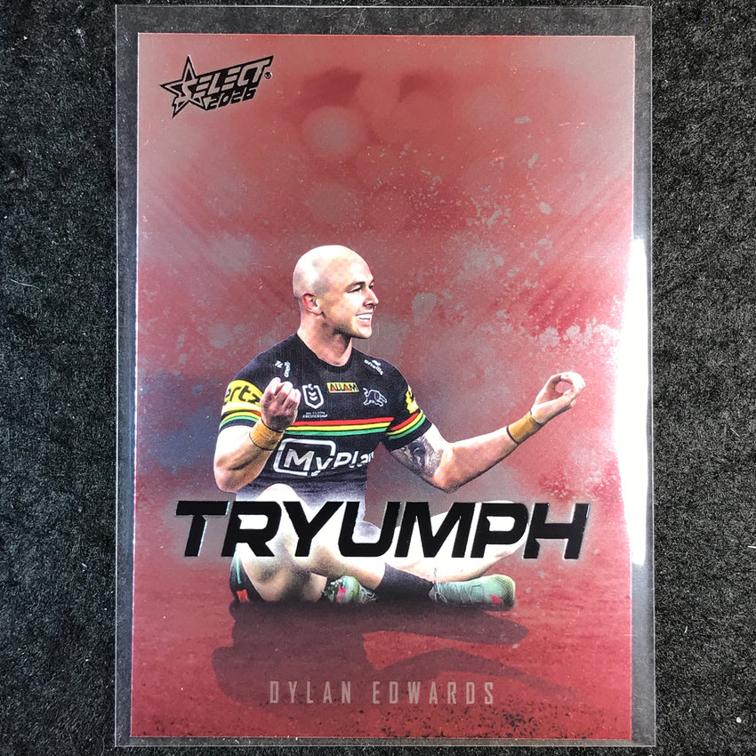 2026 Select NRL League Heroes DYLAN EDWARDS Tryumph Red #TR68