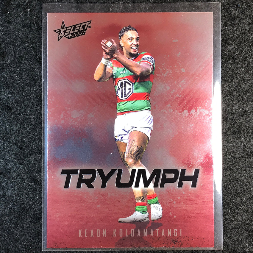 2026 Select NRL League Heroes KEAON KOLOAMATANGI Tryumph Red #TR74