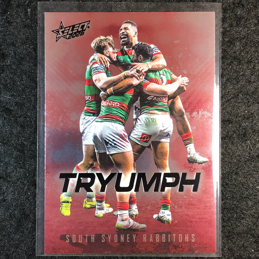 2026 Select NRL League Heroes SOUTH SYDNEY RABBITOHS TEAM Tryumph Red #TR77