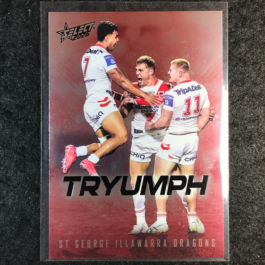 2026 Select NRL League Heroes ST GEORGE ILLAWARRA DRAGONS TEAM Tryumph Red #TR84