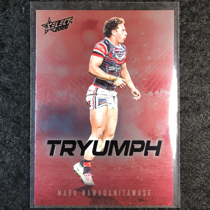 2026 Select NRL League Heroes MARK NAWAQANITAWASE Tryumph Red #TR87