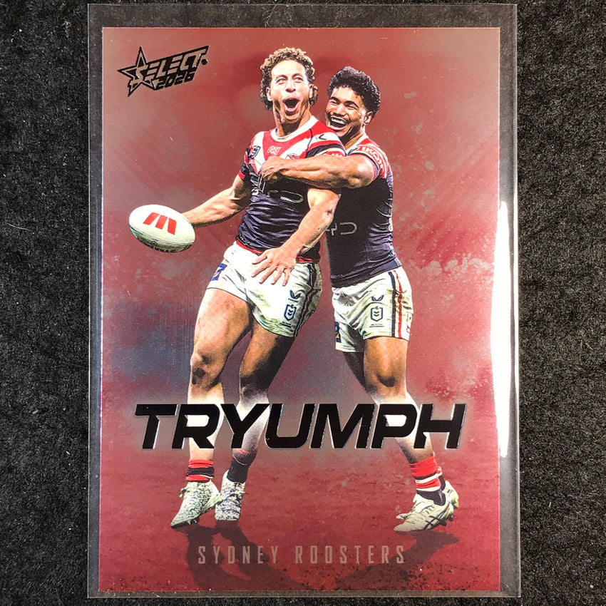 2026 Select NRL League Heroes SYDNEY ROOSTERS TEAM Tryumph Red #TR89