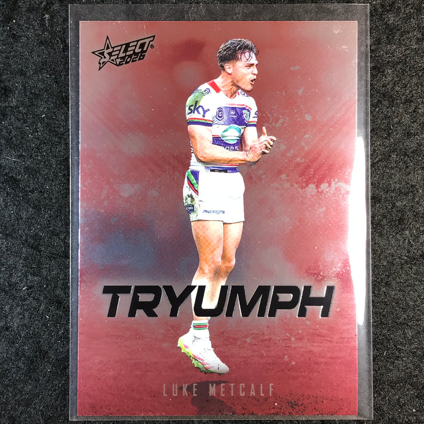 2026 Select NRL League Heroes LUKE METCALF Tryumph Red #TR92