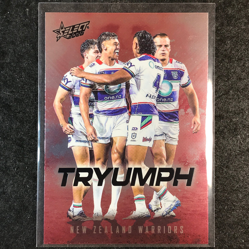 2026 Select NRL League Heroes NEW ZEALAND WARRIOS TEAM Tryumph Red #TR95