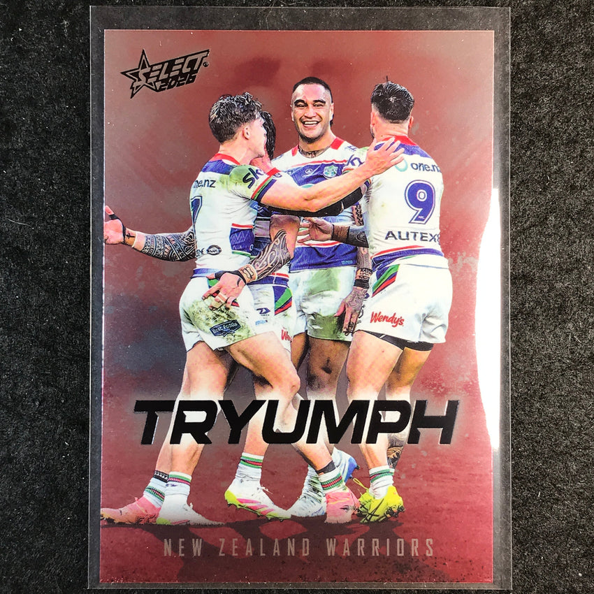 2026 Select NRL League Heroes NEW ZEALAND WARRIOS TEAM Tryumph Red #TR96