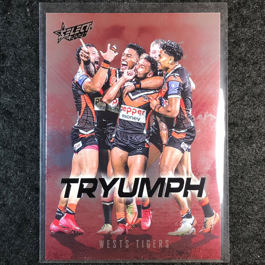 2026 Select NRL League Heroes WESTS TIGERS TEAM Tryumph Red #TR101