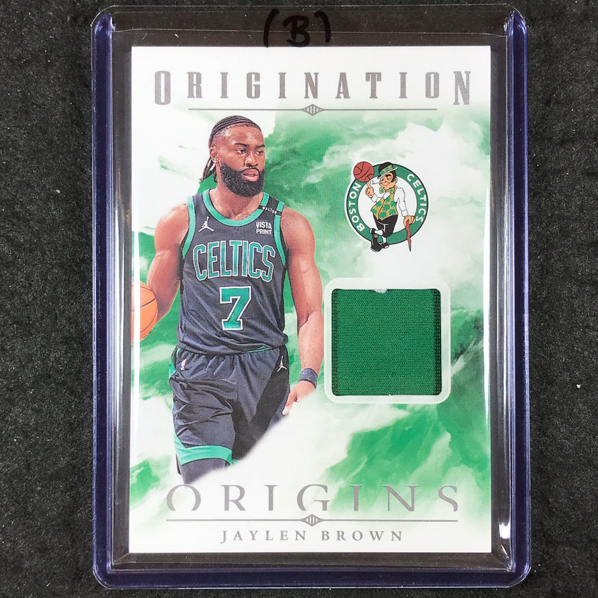 2024-25 Origins JAYLEN BROWN Origination Memorabilia Jersey Relic #JBR (B)