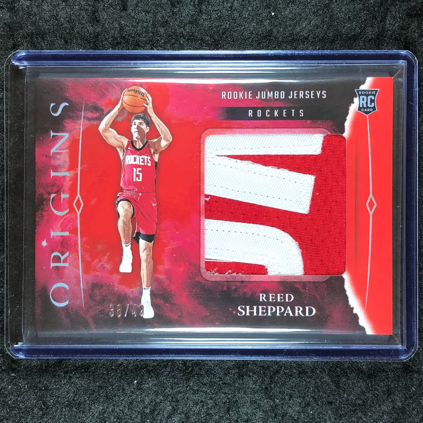 2024-25 Origins REED SHEPPARD Rookie Jumbo Jerseys Patch Relic Red 38/49