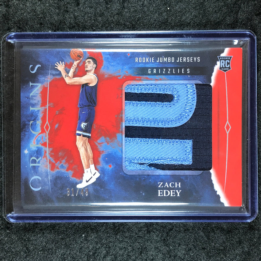 2024-25 Origins ZACH EDEY Rookie Jumbo Jerseys Patch Relic Red 31/49