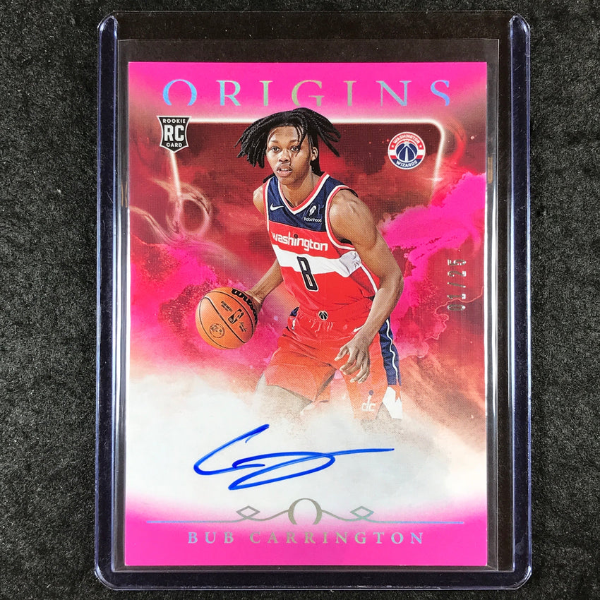 2024-25 Origins BUB CARRINGTON Rookie Autographs Pink 1/25
