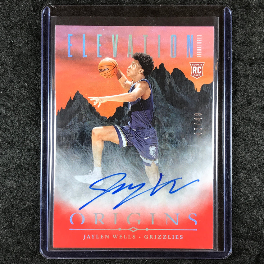 2024-25 Origins JAYLEN WELLS Elevation Signatures Rookie Auto Red 42/49