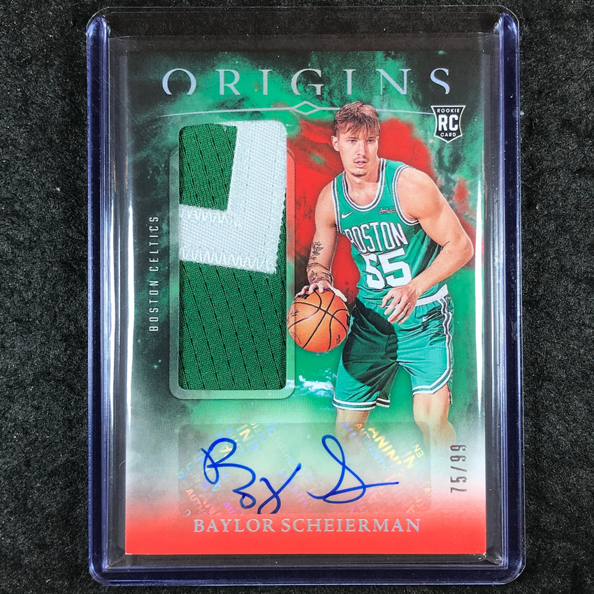 2024-25 Origins BAYLOR SCHEIERMAN Rookie Jersey Patch Auto Red 75/99