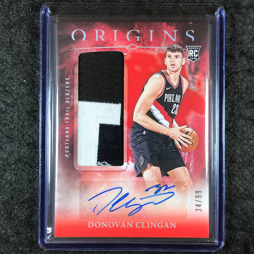 2024-25 Origins DONOVAN CLINGAN Rookie Jersey Patch Auto Red 34/99