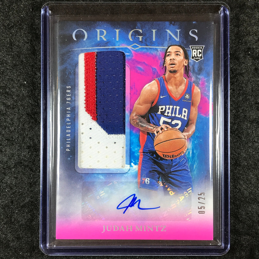 2024-25 Origins JUDAH MINTZ Rookie Jersey Patch Auto Pink 5/25