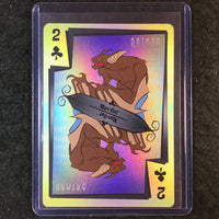 2025 Batman the Animated Series MAN-BAT Jokers Wild Gold SP 2 of Clubs