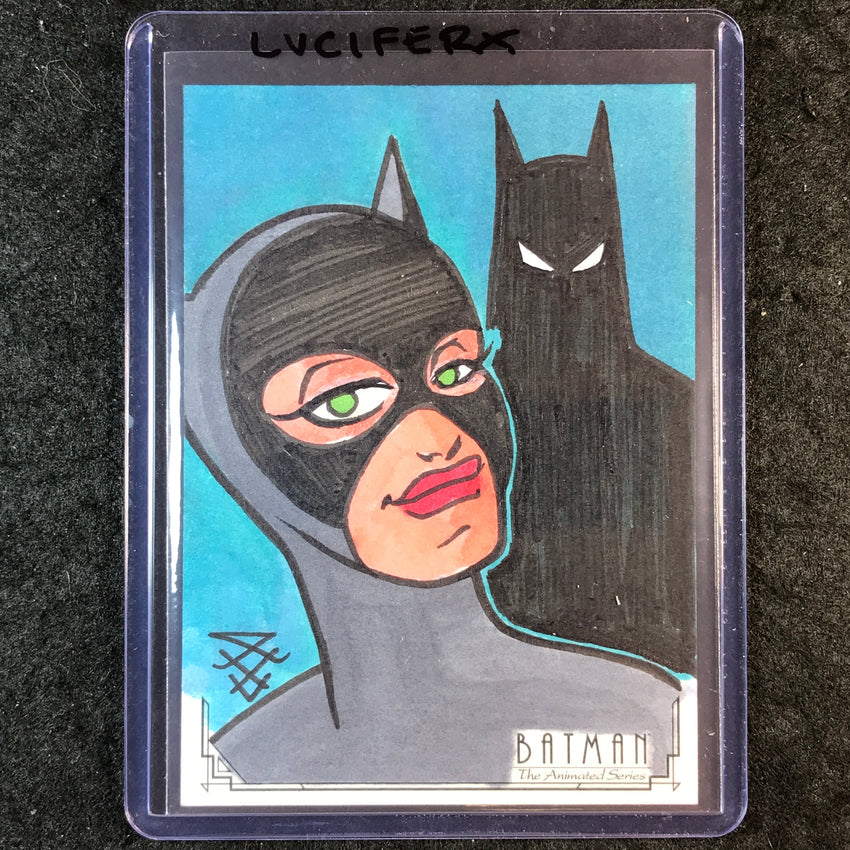 2025 Batman the Animated Series CATWOMAN & BATMAN Artist Sketch 1/1 LVCIFERX