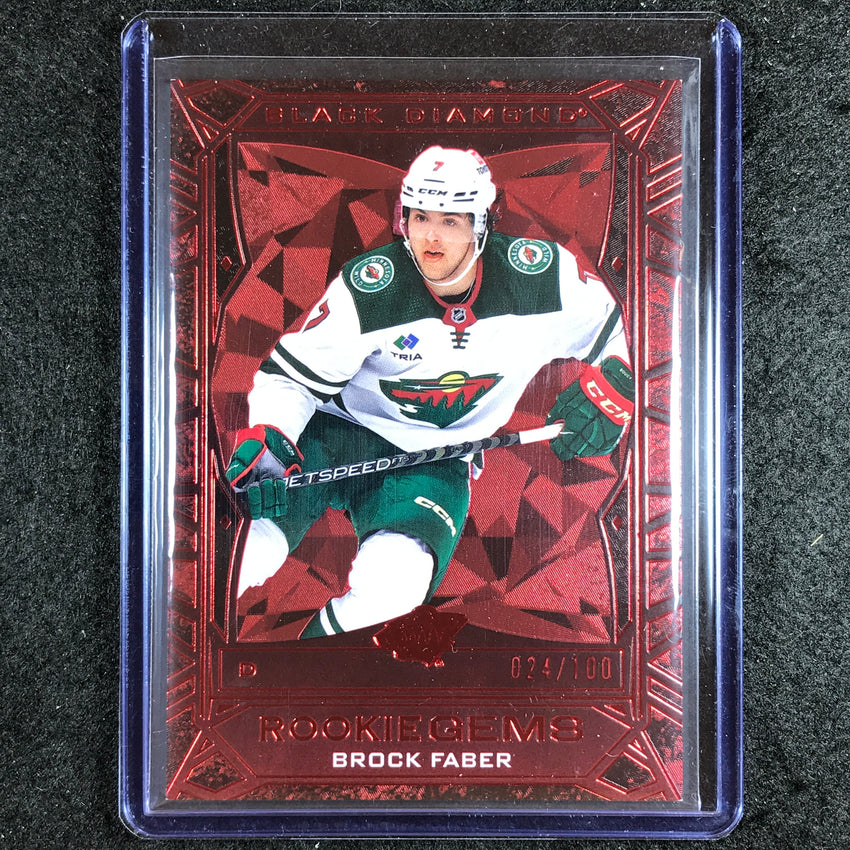 2023-24 Black Diamond NHL BROCK FABER Rookie Gems Red 24/100