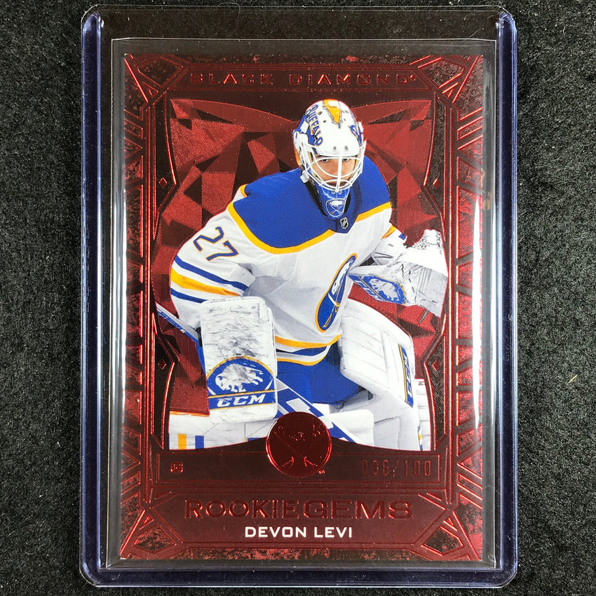 2023-24 Black Diamond NHL DEVON LEVI Rookie Gems Red 36/100