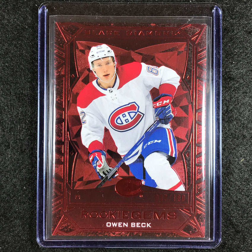 2023-24 Black Diamond NHL OWEN BECK Rookie Gems Red 92/100