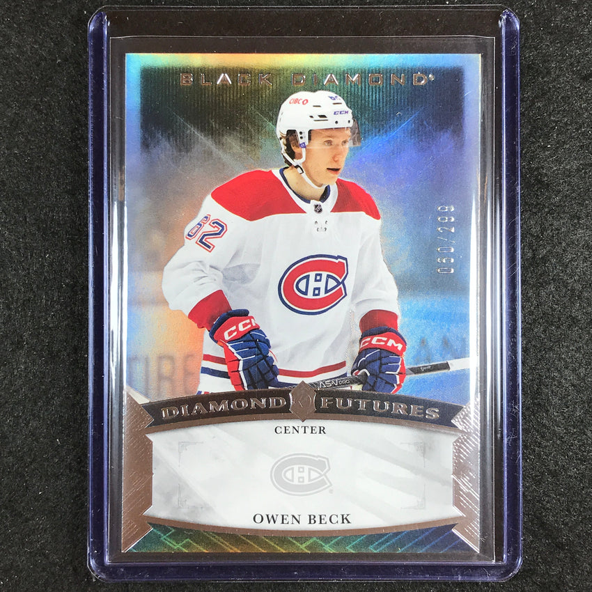 2023-24 Black Diamond NHL OWEN BECK Diamond Futures Rookie 50/299
