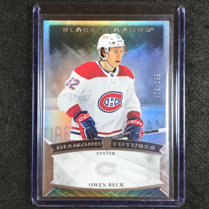 2023-24 Black Diamond NHL OWEN BECK Diamond Futures Rookie 178/299