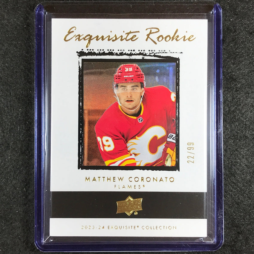 2023-24 Black Diamond NHL MATTHEW CORONATO Exquisite 2009-10 Retro Gold 22/99