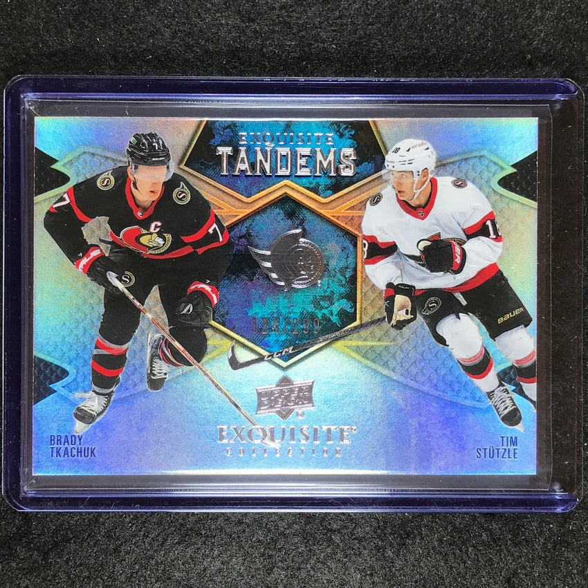 2023-24 Black Diamond NHL BRADY TKACHUK TIM STUTZLE Exquisite Tandems 124/299
