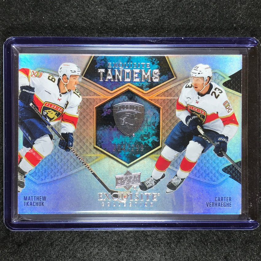 2023-24 Black Diamond NHL TKACHUK VERHAEGHE Exquisite Tandems 204/299