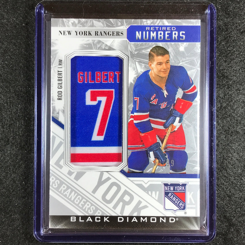 2023-24 Black Diamond NHL ROD GILBERT New York Rangers Retired Numbers 79/99