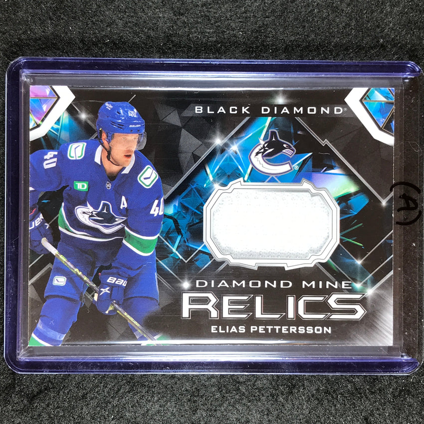 2023-24 Black Diamond NHL ELIAS PETTERSSON Diamond Mine Relic Jersey No. EP (A)
