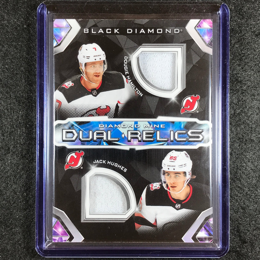 2023-24 Black Diamond NHL HAMILTON HUGHES Diamond Mine Dual Relic Jersey No. MH