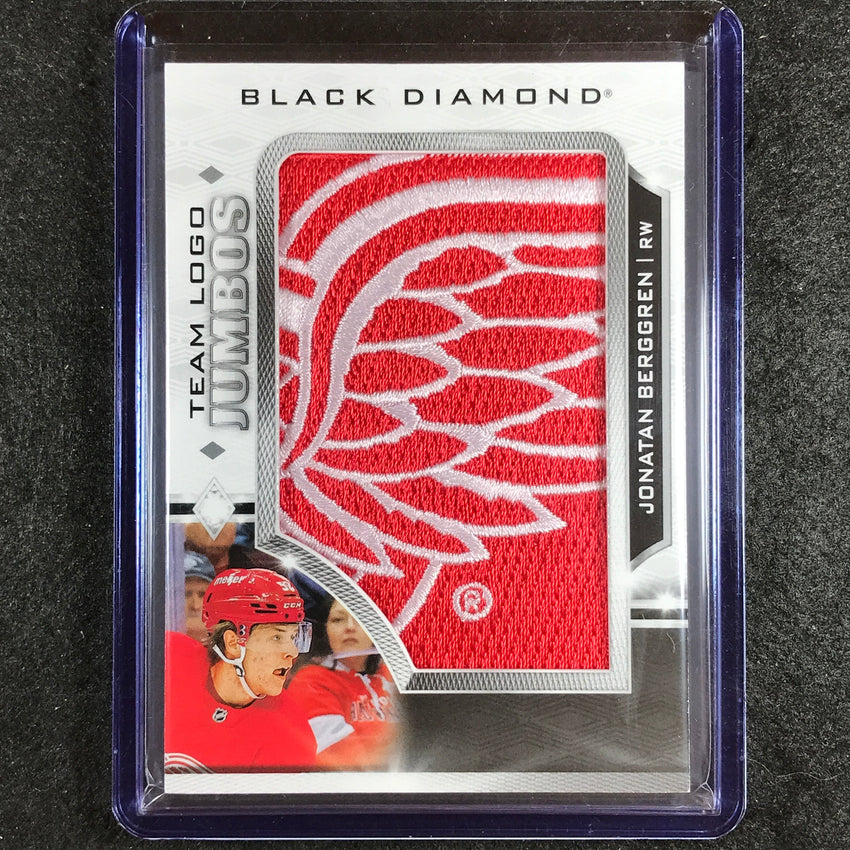 2023-24 Black Diamond NHL JONATAN BERGGREN Team Logo Jumbo Patch No. JB