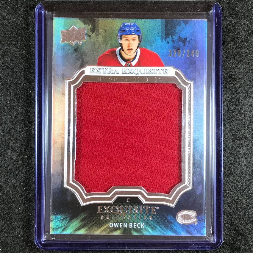 2023-24 Black Diamond NHL OWEN BECK Extra Exquisite Rookie Jumbo Patch 328/349