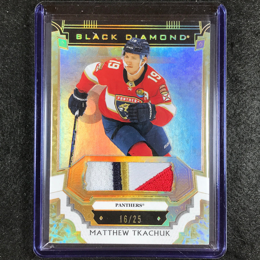 2023-24 Black Diamond NHL MATTHEW TKACHUK Pure Black Premium Relic Patch 16/25