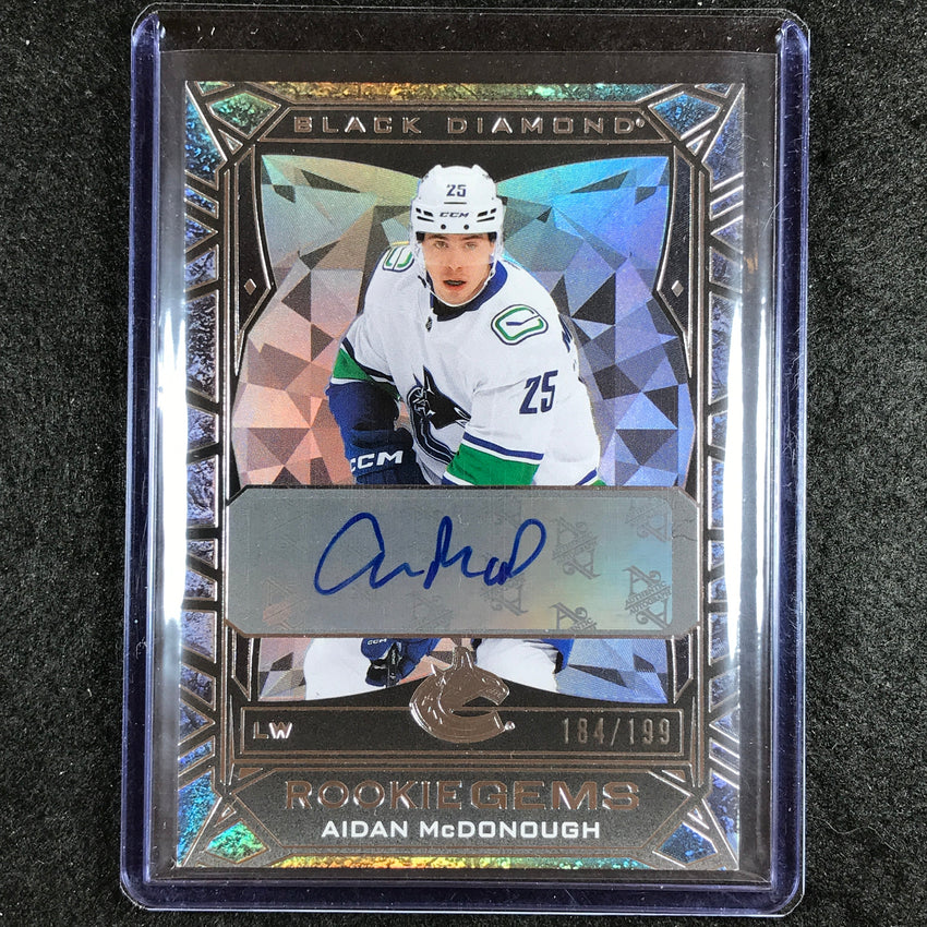 2023-24 Black Diamond NHL AIDAN MCDONOUGH Rookie Gem Signatures Auto 184/199