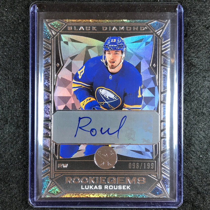 2023-24 Black Diamond NHL LUKAS ROUSEK Rookie Gem Signatures Auto 98/199