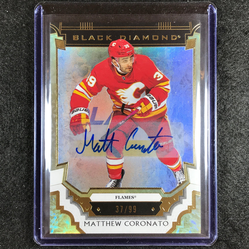 2023-24 Black Diamond NHL MATTHEW CORONATO Base Pure Black Rookie Auto 37/99