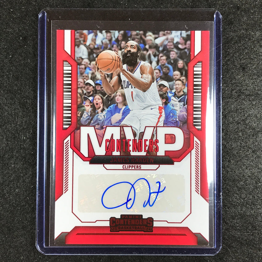 2023-24 Contenders JAMES HARDEN MVP Contenders Auto Red 20/25