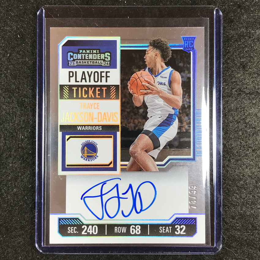 2023-24 Contenders TRAYCE JACKSON-DAVIS Playoff Ticket Rookie Auto 78/99