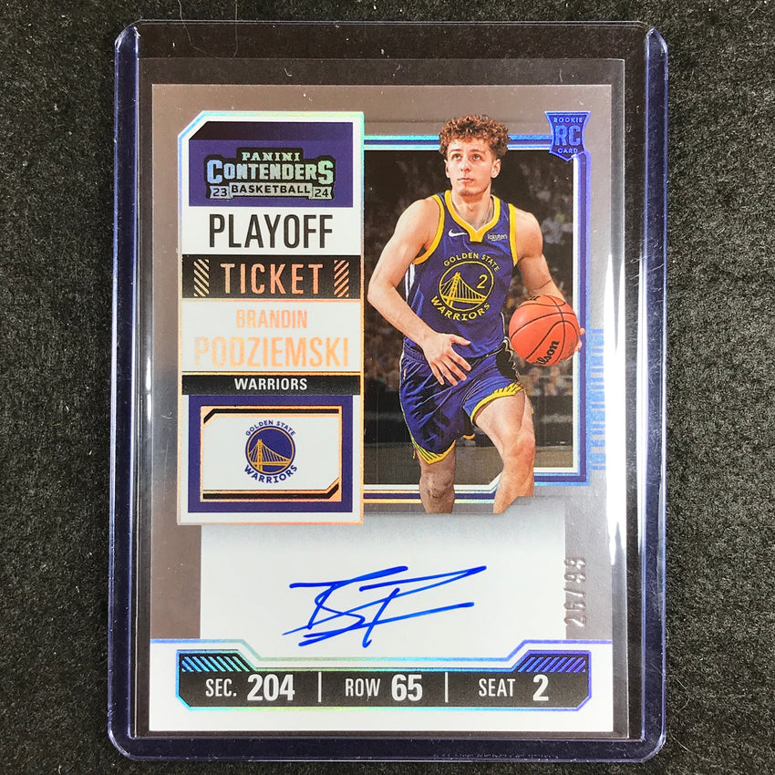 2023-24 Contenders BRANDIN PODZIEMSKI Playoff Ticket Rookie Auto 26/99