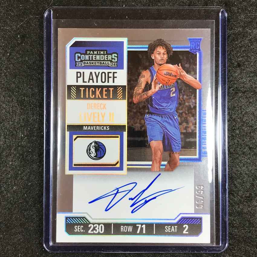 2023-24 Contenders DERECK LIVELY II Playoff Ticket Rookie Auto 66/99