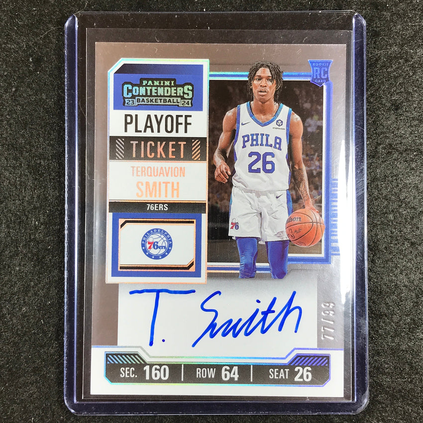 2023-24 Contenders TERQUAVION SMITH Playoff Ticket Rookie Auto 77/99