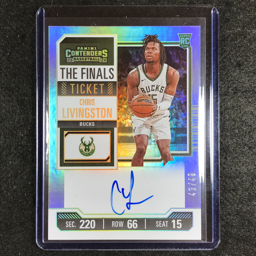 2023-24 Contenders CHRIS LIVINGSTONE The Finals Rookie Auto 43/49