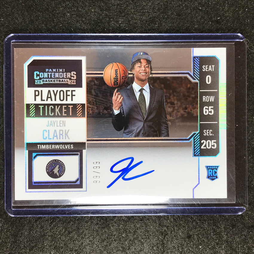 2023-24 Contenders JAYLEN CLARK Rookie Playoff Ticket Variation Auto 89/99