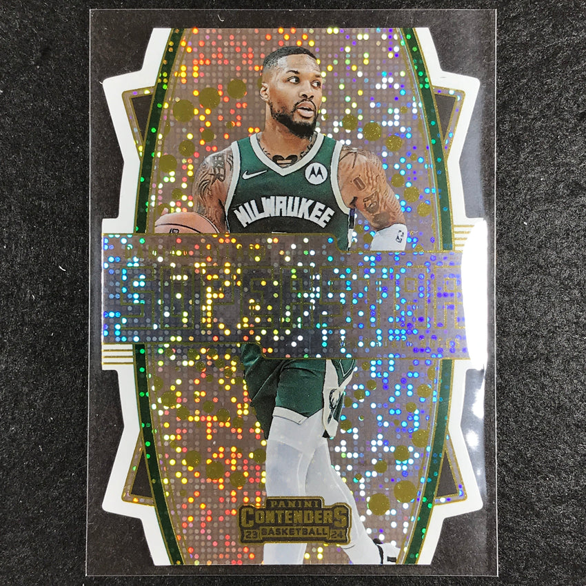 2023-24 Contenders DAMIAN LILLARD Superstar Die-Cut Base #9