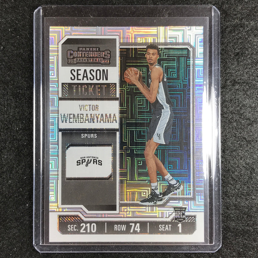 2023-24 Contenders VICTOR WEMBANYAMA Season Ticket Rookie Base #11